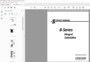 Cascade B-Series Integral Sideshifter Service Manual 6013089 R-2 - PDF DOWNLOAD