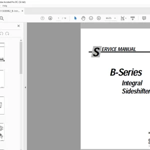 Cascade B-Series Integral Sideshifter Service Manual 6013089 R-2 - PDF DOWNLOAD