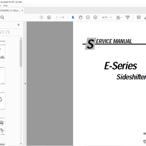 Cascade E-Series Sideshifter SERVICE Manual 205849 R-3 - PDF DOWNLOAD