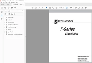 Cascade F-Series Sideshifter SERVICE Manual 220526-R5 - PDF DOWNLOAD