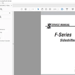 Cascade F-Series Sideshifter SERVICE Manual 220526-R5 - PDF DOWNLOAD