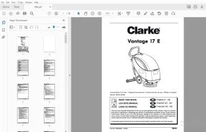 Clarke Vantage 17 E Instructions For Use Manual - PDF DOWNLOAD