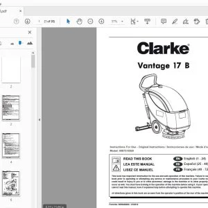 Clarke Vantage 17B Instructions For Use Manual - PDF DOWNLOAD
