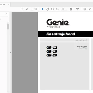 GENIE GR-12 GR-15 GR-20 Kasutusjuhend 133572ET - PDF DOWNLOAD