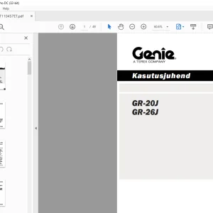 GENIE GR-20J GR-26J Kasutusjuhend T110457ET - PDF DOWNLOAD