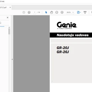 GENIE GR-20J GR-26J Naudotojo vadovas T110457LT - PDF DOWNLOAD