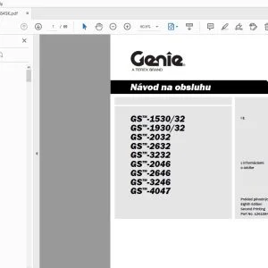 GENIE GS-1530/32 GS-1930/32 GS-2032 GS-2632 GS-3232 GS-2046 GS-2646 GS-3246 GS-4047 Návod na obsluhu 1261084SK - PDF