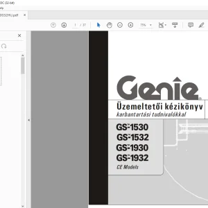 GENIE GS-1530 GS-1532 GS-1930 GS-1932 Üzemeltetői kézikönyv - PDF DOWNLOAD