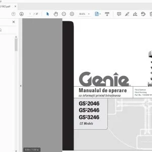 GENIE GS-2046 GS-2646 GS-3246 CE Models cu informaţii privind întreţinerea Manualul de operare 1000061RO - PDF DOWNLOAD