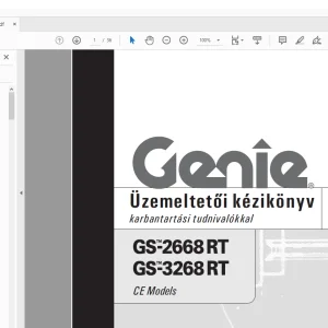 GENIE GS-2668RT GS-3268RT Üzemeltetői kézikönyv 1000190HU - PDF DOWNLOAD