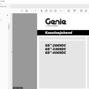 GENIE GS-2669DC GS-3369DC GS-4069DC Kasutusjuhend 1278002ETGT -  PDF DOWNLOAD