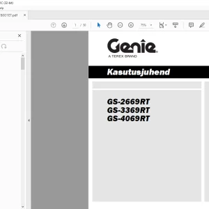GENIE GS-2669RT GS-3369RT GS-4069RT Kasutusjuhend 1278001ETGT - PDF DOWNLOAD