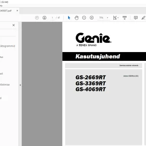 GENIE GS-2669RT GS-3369RT GS-4069RT Kasutusjuhend 230495ET - PDF DOWNLOAD