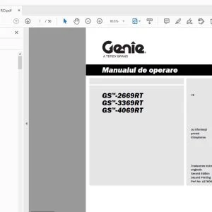 GENIE GS-2669RT GS-3369RT GS-4069RT Manualul de operare 1278001RO - PDF DOWNLOAD