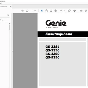 GENIE GS-3384 GS-3390 GS-4390 GS-5390 Kasutusjuhend 1278050ETGT - PDF DOWNLOAD