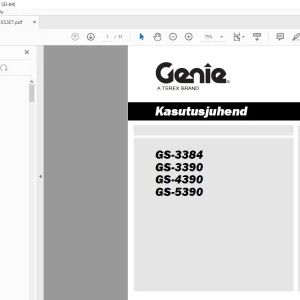 GENIE GS-3384 GS-3390 GS-4390 GS-5390 Kasutusjuhend 133553ET - PDF DOWNLOAD