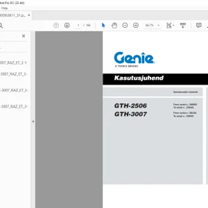 GENIE GTH-2506 GTH-3007 Kasutusjuhend 57.0009.0611 - PDF
