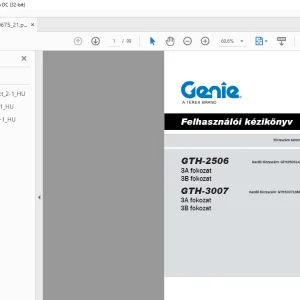 GENIE GTH-2506 GTH-3007 Üzemeltetői kézikönyv 57.0009.0675  PDF