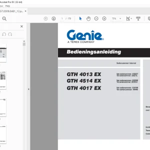 GENIE GTH 4013EX GTH 4514EX GTH 4514EX GTH 4514EX GTH 4017EX Bedieningsanleiding