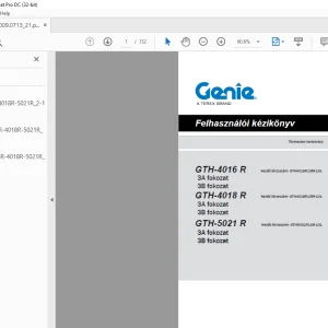 GENIE GTH-4016 R GTH-4018 R GTH-5021 R Felhasználói kézikönyv  - PDF DOWNLOAD