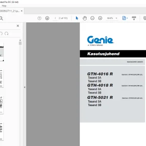 GENIE GTH-4016 R GTH-4018 R GTH-5021 R Kasutusjuhend - PDF DOWNLOAD