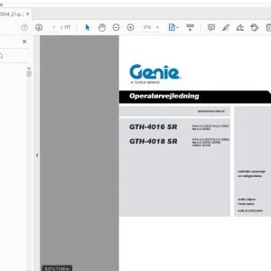 GENIE GTH-4016 SR GTH-4018 SR Operatørvejledning 57.0009.0504_21 - PDF DOWNLOAD