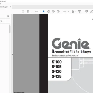 GENIE S-100 S-105 S-120 S-125 Üzemeltetői kézikönyv 1000255HU - PDF DOWNLOAD