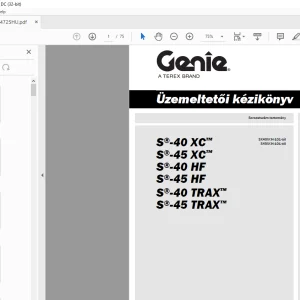 GENIE S-40 XC S-45 XC S-40 HF S-45 HF S-40 TRAX S-45 TRAX Felhasználói Kézikönyv