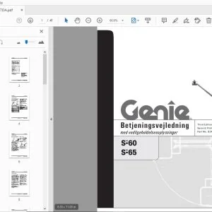 Download Genie S-60 S-65 Betjeningsvejledning 82407DA PDF