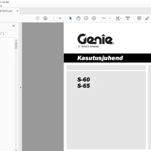 GENIE S-60 S-65 Kasutusjuhend 1258795ET - PDF DOWNLOAD