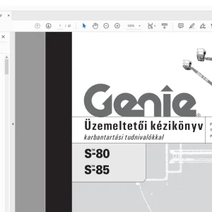 GENIE S-80 S-85 Üzemeltetői kézikönyv 1000231HU - PDF DOWNLOAD