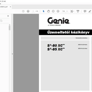 GENIE S-80 XC S-85 XC Felhasználói Kézikönyv 1279298HUGT - PDF DOWNLOAD
