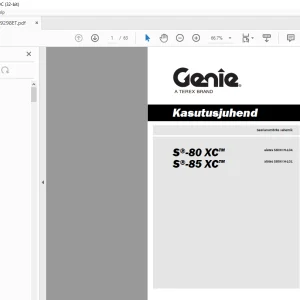 Download GENIE S-80 XC S-85 XC Kasutusjuhend 1279298ETGT PDF