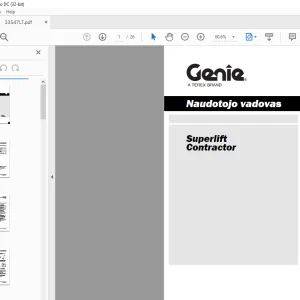 GENIE Superlift Contractor Naudotojo vadovas 33547LT - PDF DOWNLOAD