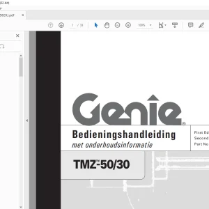 GENIE TMZ-50/30 Bedieningshandleiding 72896DU - PDF DOWNLOAD