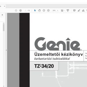GENIE TZ-34/20 Felhasználói Kézikönyv - PDF DOWNLOAD