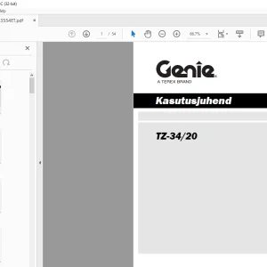 GENIE TZ-34/20 Kasutusjuhend 133554ET - PDF DOWNLOAD