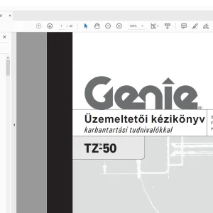 GENIE TZ-50 Üzemeltetői kézikönyv 114164HU - PDF DOWNLOAD