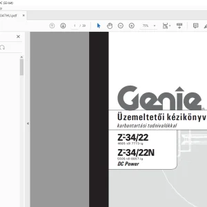 GENIE Z-34/22 Z-34/22N Felhasználói Kézikönyv - PDF DOWNLOAD