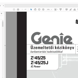GENIE Z-45/25 Z-45/25J IC Power Üzemeltetői kézikönyv - PDF DOWNLOAD