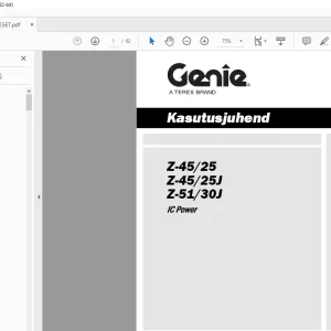 GENIE Z-45/25 Z-45/25J Z-51/30J IC Power Kasutusjuhend 1258825ET - PDF DOWNLOAD