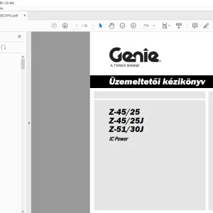 GENIE Z-45/25 Z-45/25J Z-51/30J IC Power Üzemeltetői kézikönyv - PDF DOWNLOAD