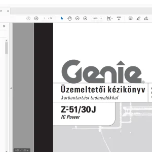 GENIE Z-51/30J Üzemeltetői kézikönyv 97900HU - PDF DOWNLOAD