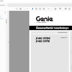 GENIE Z-60/37DC Z-60/37FE Felhasználói Kézikönyv 1270491HU - PDF DOWNLOAD