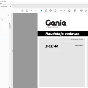 GENIE Z-62/40 Naudotojo vadovas 33547LT  -PDF DOWNLOAD