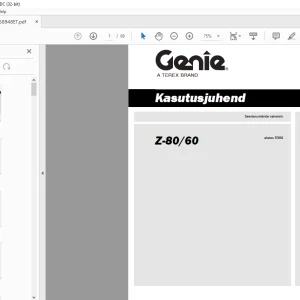 GENIE Z-80/60 Kasutusjuhend 1258948ET -  PDF DOWNLOAD