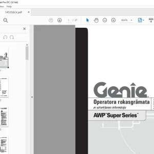 Genie AWP Super Seies Operatora rokasgrāmatas - PDF
