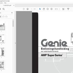 Genie AWP Super Series Bedieningshandleiding 114002DU - PDF DOWNLOAD