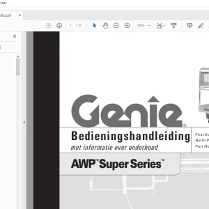 Genie AWP Super Series Bedieningshandleiding 37168DU - PDF DOWNLOAD