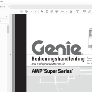 Genie AWP Super Series Bedieningshandleiding 82910DU - PDF DOWNLOAD